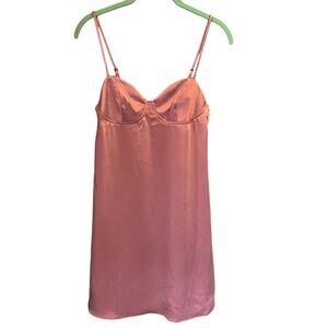 Wild Fable Size XS NWT Women's Sexy Pink Satin Bodycon Slip Dress New